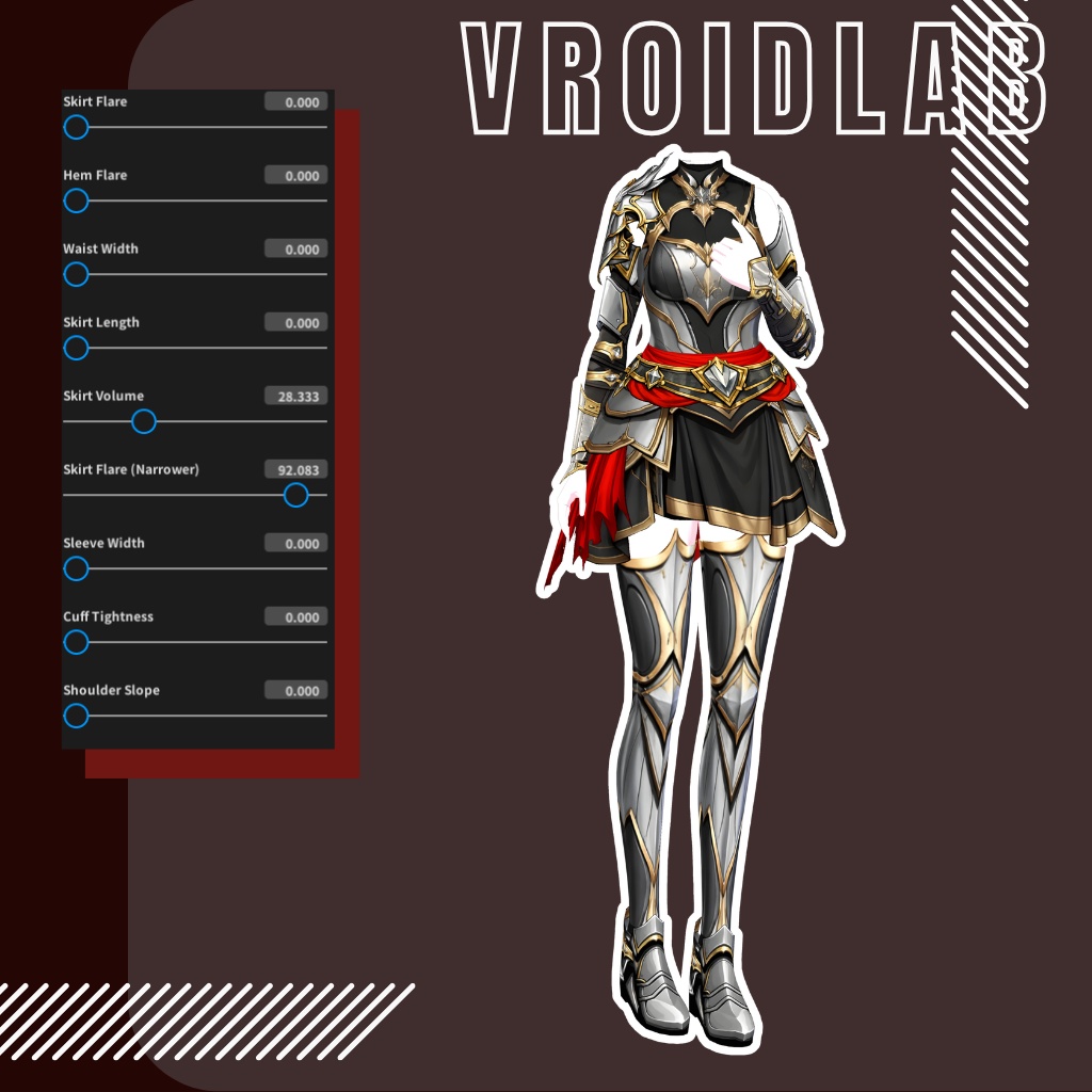 Fantasy Knight Armor ファンタジーナイト | VRoid Studio Outfit | Anime Style | Virtual Fashion