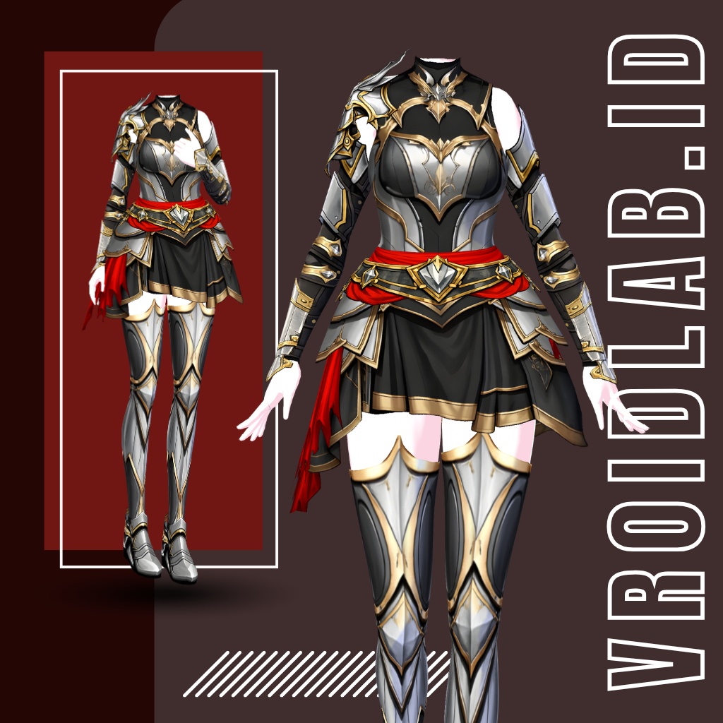 Fantasy Knight Armor ファンタジーナイト | VRoid Studio Outfit | Anime Style | Virtual Fashion