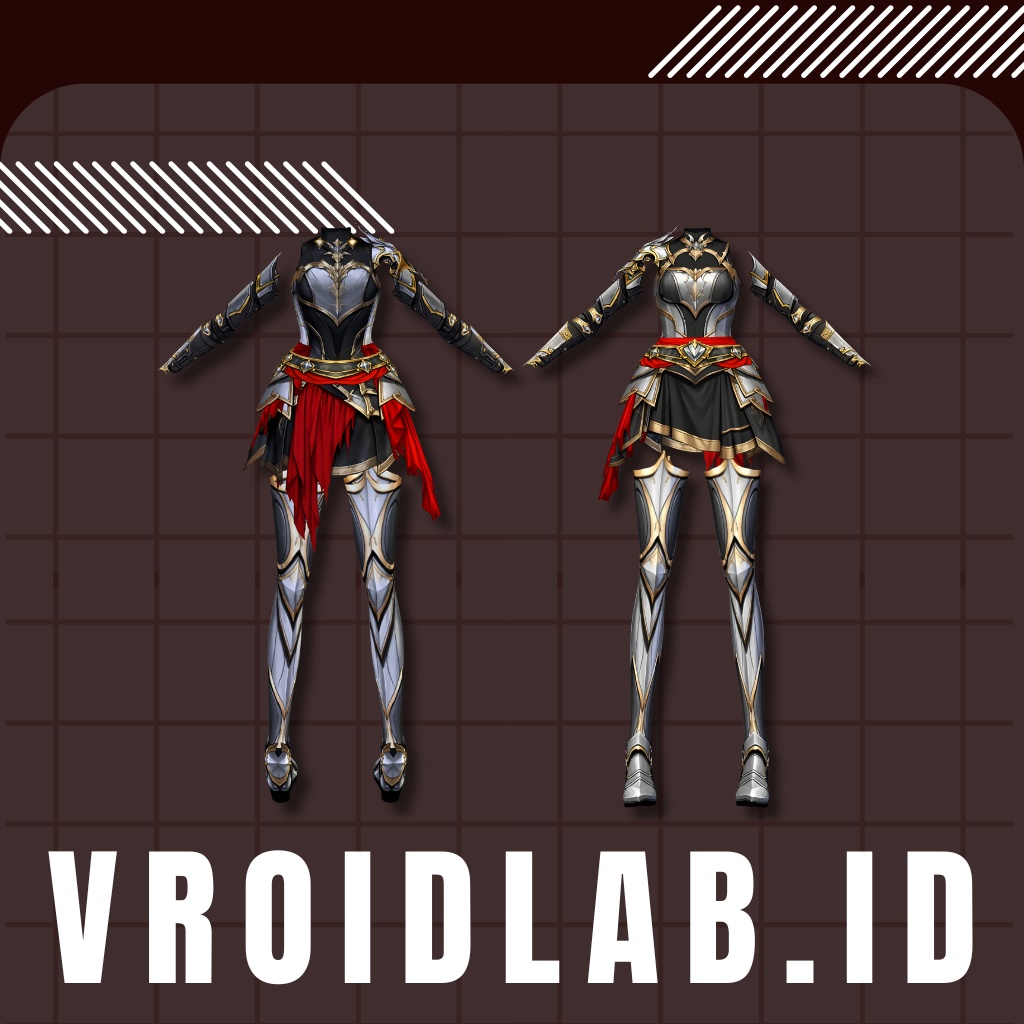 Fantasy Knight Armor ファンタジーナイト | VRoid Studio Outfit | Anime Style | Virtual Fashion