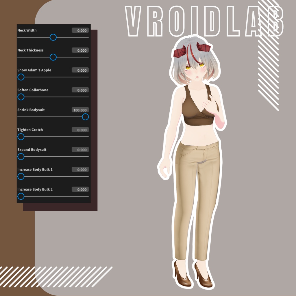 Casual Crop Top Outfit / カジュアルクロップトップコーデ | VRoid Studio Outfit | Anime Style | Virtual Fashion