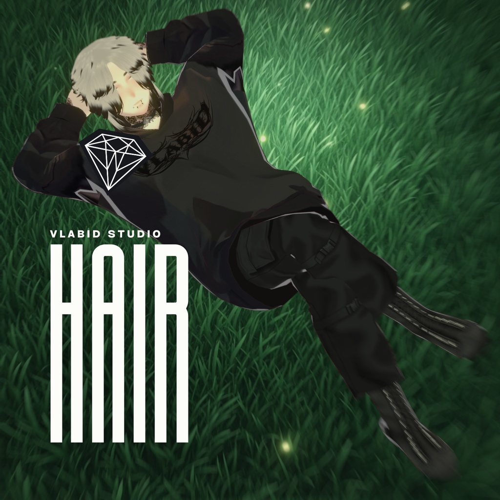 [VRoid Hair] Cool Layered Short Hair | Unisex Stylish Anime Hair | VLABID Studio