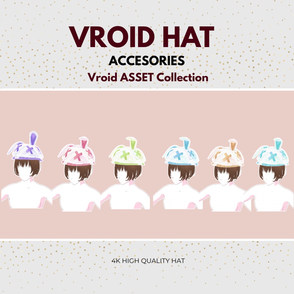 VRoid Hat Package – Bunny Style