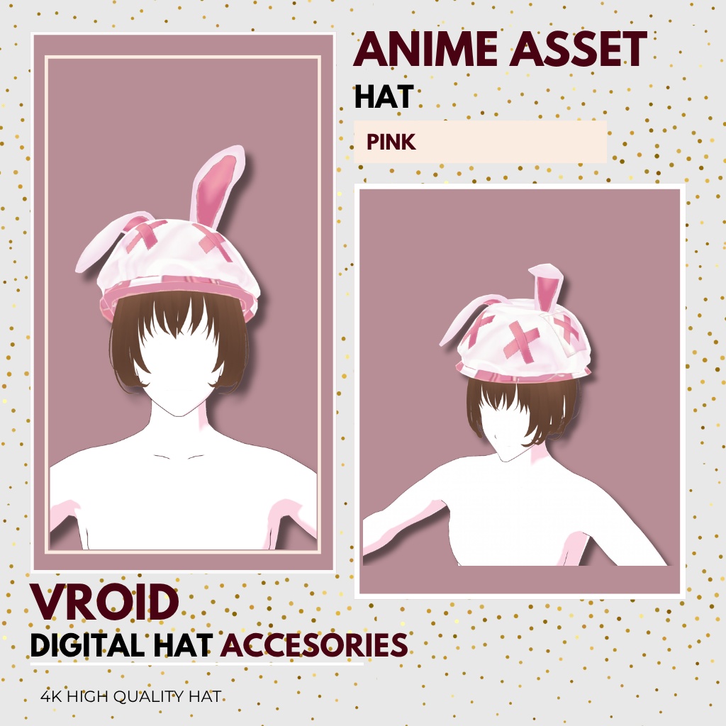VRoid Hat Package – Bunny Style