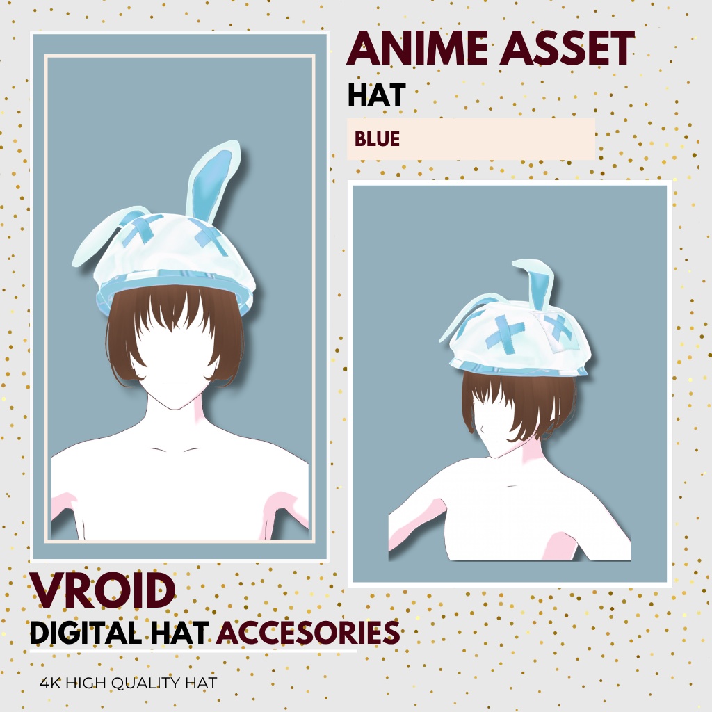 VRoid Hat Package – Bunny Style