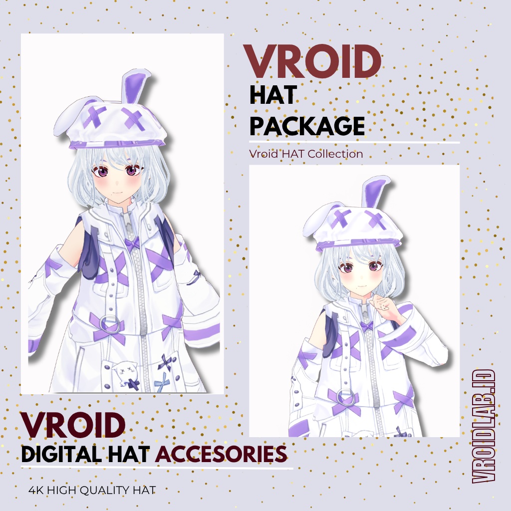 VRoid Hat Package – Bunny Style