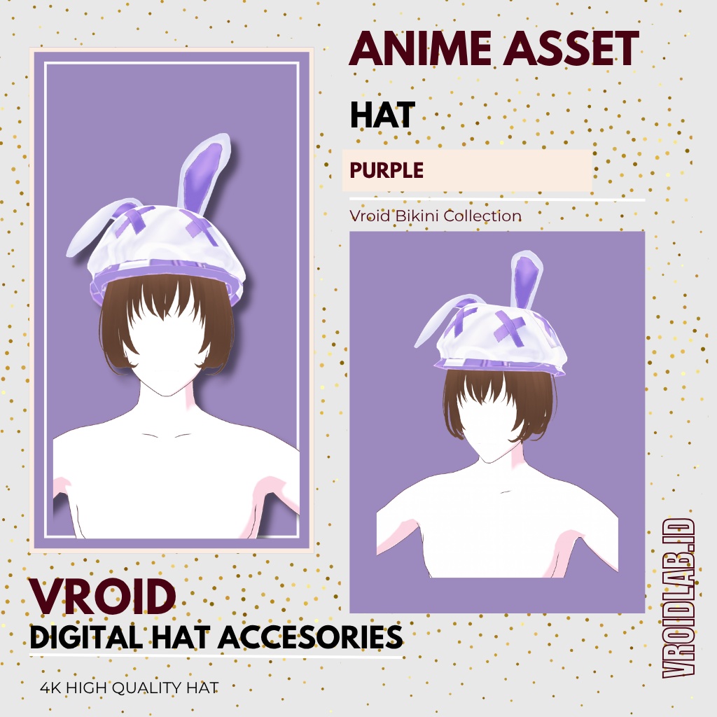 VRoid Hat Package – Bunny Style