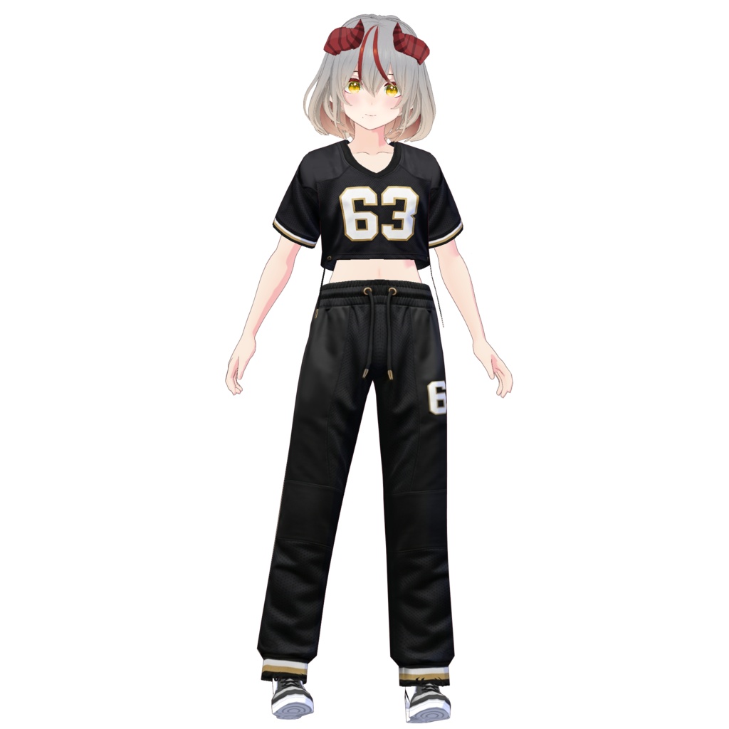 ミッドナイト・バーシティ・コレクション Midnight Varsity Collection|Sporty Outfit Set|GothicOutfit| Edgy Outfit| Casual Outfit| VRoid Studio Outfit | Customitem| Vtuber Outfit | Virtual Fashion| Virtual Youtuber