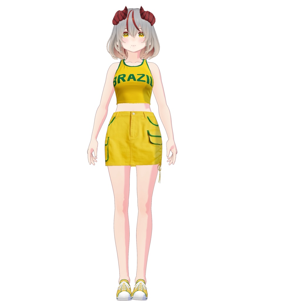 【VRoid正式版】VRoidっぽくないお肌2 垢抜け - Texture Outfit ブラジルの夏の雰囲気を演出 Brazilian Summer Vibes Set|Brazillian Outfit|Summer Outfit| Sporty Outfit| Casual Outfit|VRoidStudioOutfit |Customitem| VtuberOutfit