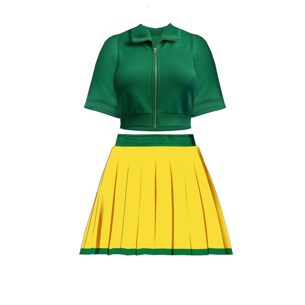 【VRoid正式版】VRoidっぽくないお肌2 垢抜けブラジルフィーバー Brazil Fever Sporty Outfit| VRoid Studio Outfit | Customitem| Vtuber Outfit | Virtual Fashion| Virtual Youtuber| Sport Outfit