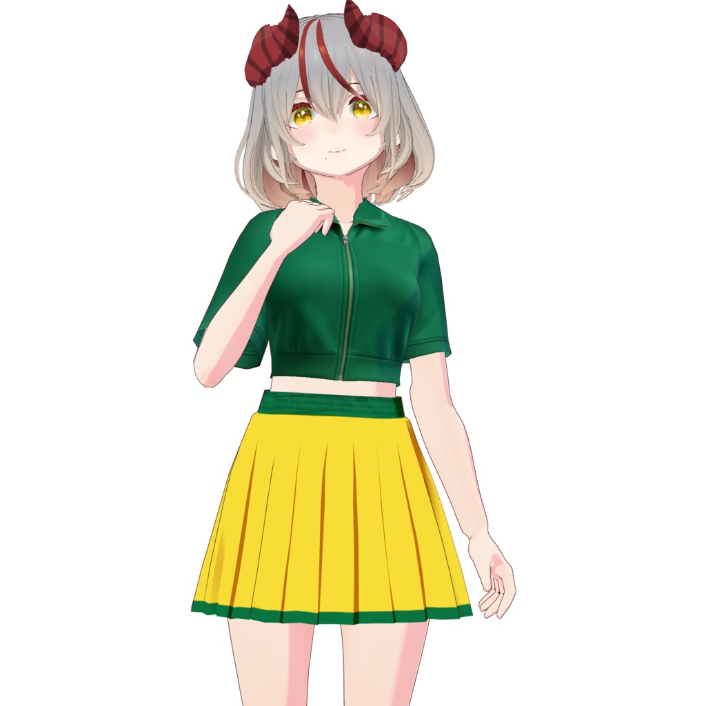 【VRoid正式版】VRoidっぽくないお肌2 垢抜けブラジルフィーバー Brazil Fever Sporty Outfit| VRoid Studio Outfit | Customitem| Vtuber Outfit | Virtual Fashion| Virtual Youtuber| Sport Outfit
