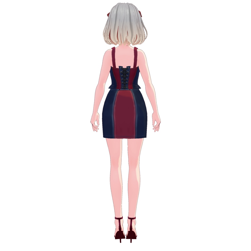 【VRoid正式版】 Barca Dress Outfit VRoid Studio Outfit | Customitem| Vtuber Outfit | Virtual Fashion| Virtual Youtuber| Sport Outfit