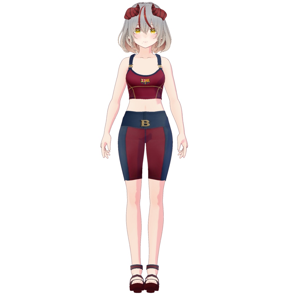 【VRoid正式版】Barca Casual Dress SetVRoid Studio Outfit | Customitem| Sporty Outfit| Barca Set Outfit|Vtuber Outfit | Virtual Fashion| Virtual Youtuber| Sport Outfit