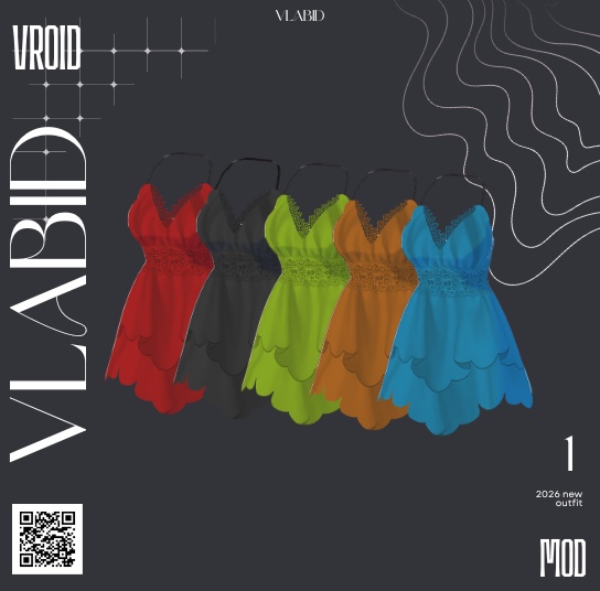 VLABID|Crimson Nocturne Dress