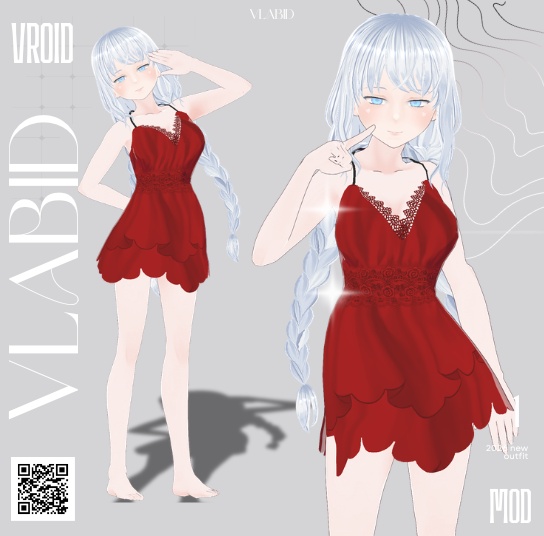 VLABID|Crimson Nocturne Dress