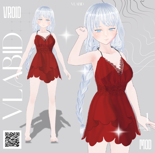 VLABID|Crimson Nocturne Dress