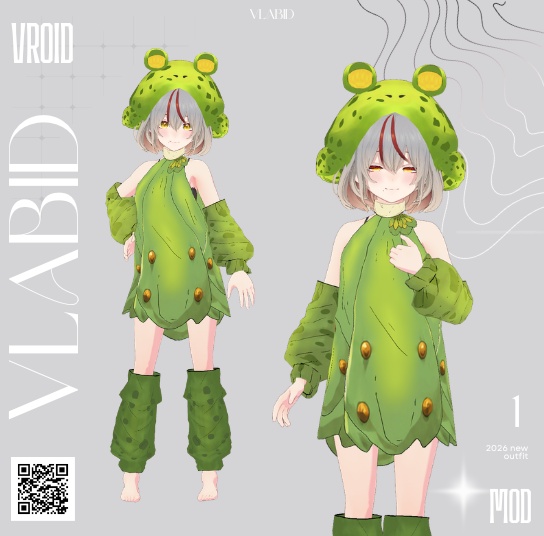 ケロケロフードワンピース | Froggy Cozy Hoodie Outfit