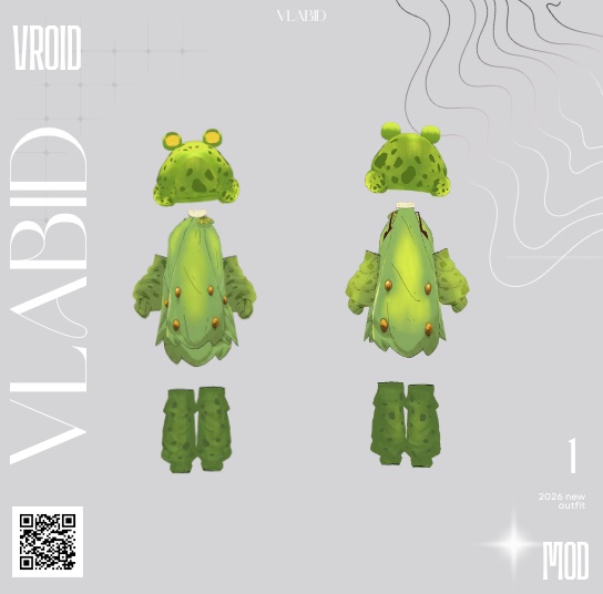ケロケロフードワンピース | Froggy Cozy Hoodie Outfit