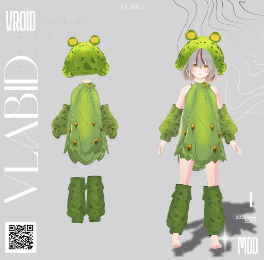 ケロケロフードワンピース | Froggy Cozy Hoodie Outfit