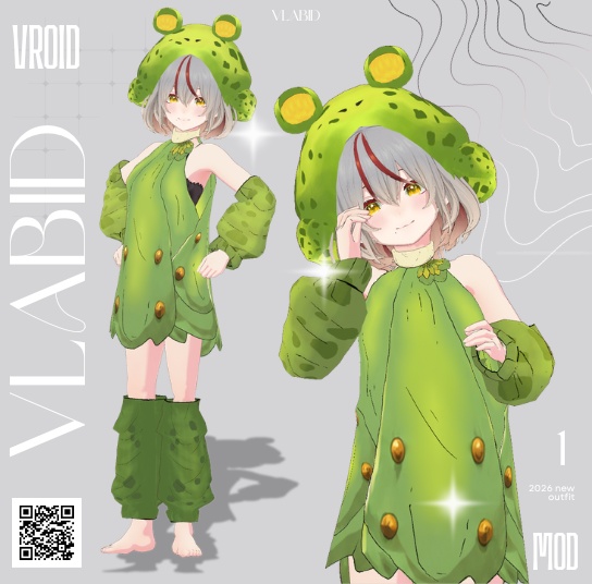 ケロケロフードワンピース | Froggy Cozy Hoodie Outfit