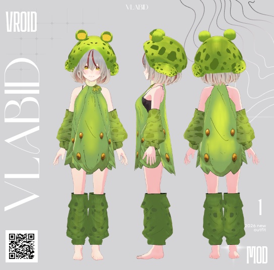 ケロケロフードワンピース | Froggy Cozy Hoodie Outfit
