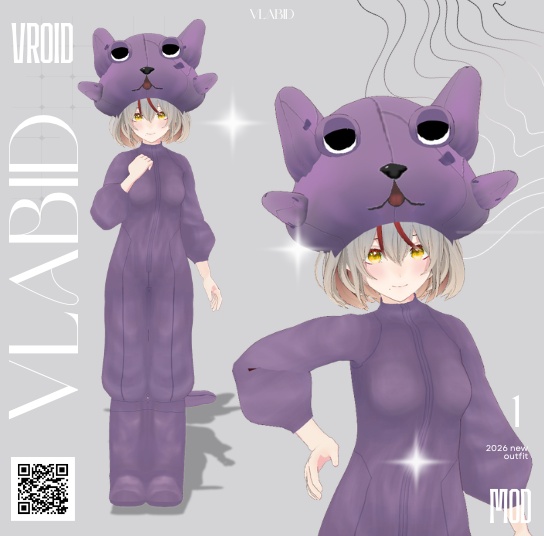 Purple Cat Kigurumi Set | パープルキャット着ぐるみセット