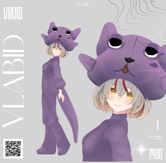 Purple Cat Kigurumi Set | パープルキャット着ぐるみセット