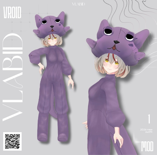 Purple Cat Kigurumi Set | パープルキャット着ぐるみセット