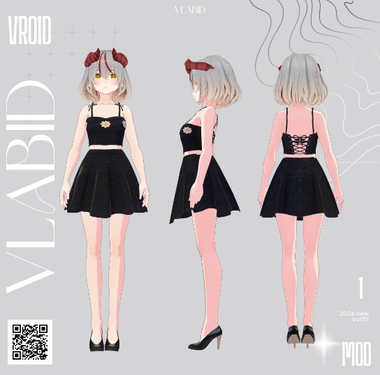 【VRoid正式版】Daisy Knit Set【Customitem Outfit】 【Casual Texture】