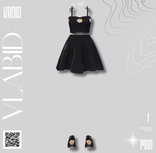 【VRoid正式版】Daisy Knit Set【Customitem Outfit】 【Casual Texture】