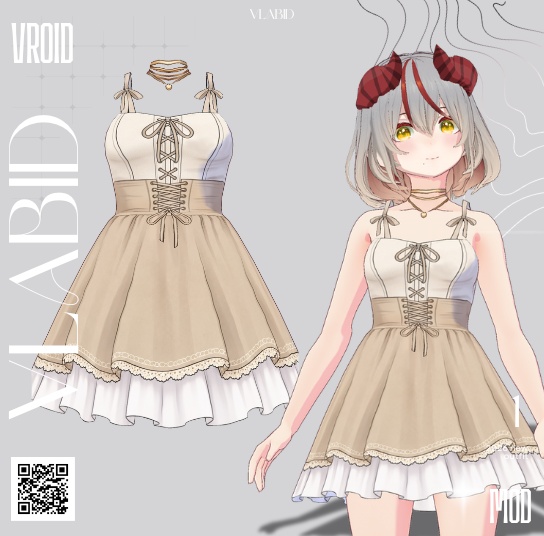 【VRoid正式版】Ivory Lace Set【Vroid Texture】 【Customitem】