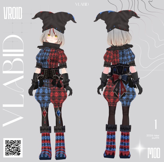 Dark Circus Harlequin Costume ダークサーカス ピエロセット
