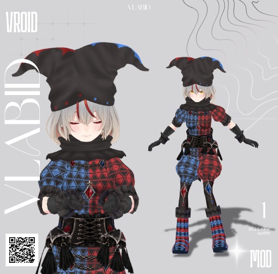 Dark Circus Harlequin Costume ダークサーカス ピエロセット