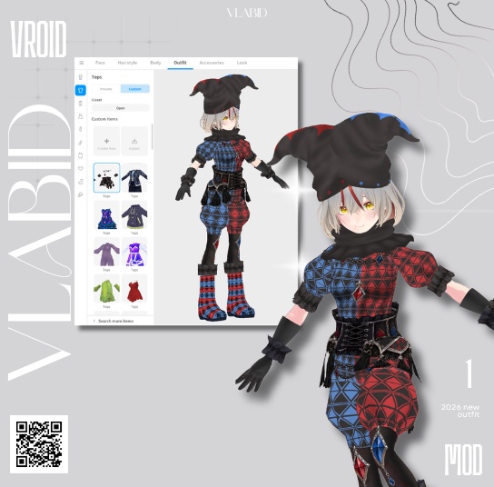 Dark Circus Harlequin Costume ダークサーカス ピエロセット
