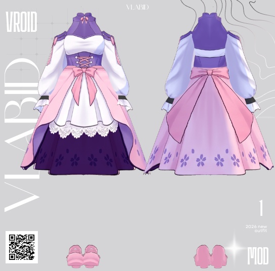 VRoid Clothes Kawaii Outfit| VRoid Studio| VRoid Texture| Customitem| Virtual Youtuber Outfit