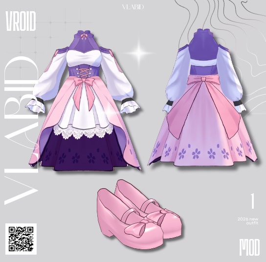 VRoid Clothes Kawaii Outfit| VRoid Studio| VRoid Texture| Customitem| Virtual Youtuber Outfit