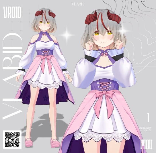 VRoid Clothes Kawaii Outfit| VRoid Studio| VRoid Texture| Customitem| Virtual Youtuber Outfit