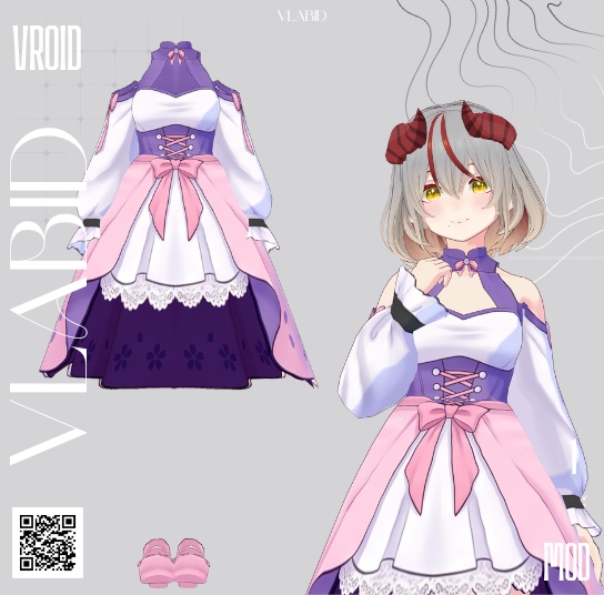 VRoid Clothes Kawaii Outfit| VRoid Studio| VRoid Texture| Customitem| Virtual Youtuber Outfit