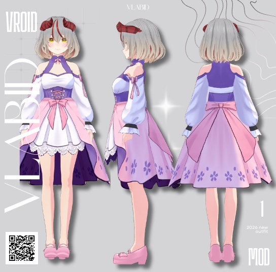VRoid Clothes Kawaii Outfit| VRoid Studio| VRoid Texture| Customitem| Virtual Youtuber Outfit
