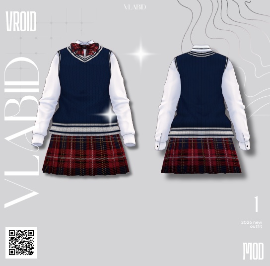 Formal Dress Uniform Outfit Texture VRoid Studio VRoid Texture Uniform VRoid Clothes Kawaii Custom VRoid Clothing VTuber 3D Clothing