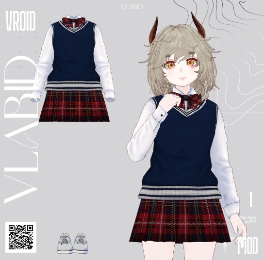 Formal Dress Uniform Outfit Texture VRoid Studio VRoid Texture Uniform VRoid Clothes Kawaii Custom VRoid Clothing VTuber 3D Clothing