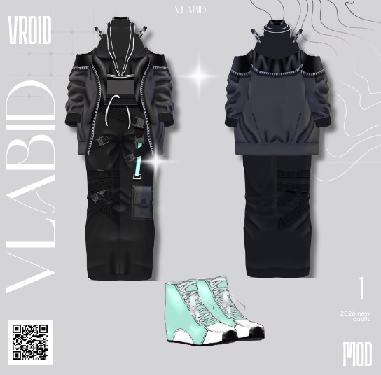 Cyber suit Girl VRoid VRoid Studio VRoid Clothes VRoid Hub VRoid Texture Customitem VTuber Clothing Virtual Youtuber