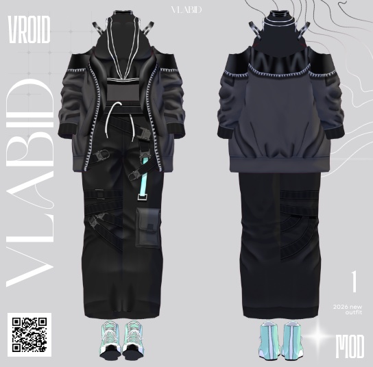 Cyber suit Girl VRoid VRoid Studio VRoid Clothes VRoid Hub VRoid Texture Customitem VTuber Clothing Virtual Youtuber