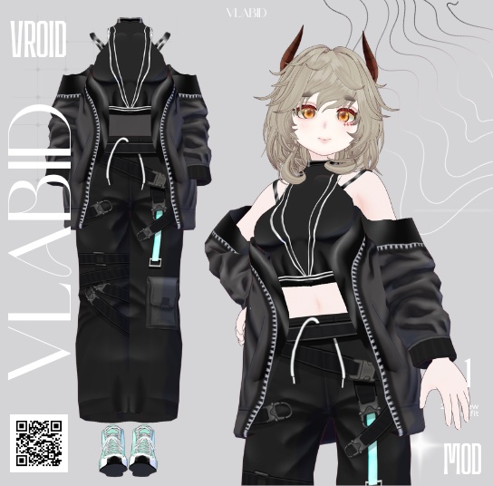 Cyber suit Girl VRoid VRoid Studio VRoid Clothes VRoid Hub VRoid Texture Customitem VTuber Clothing Virtual Youtuber