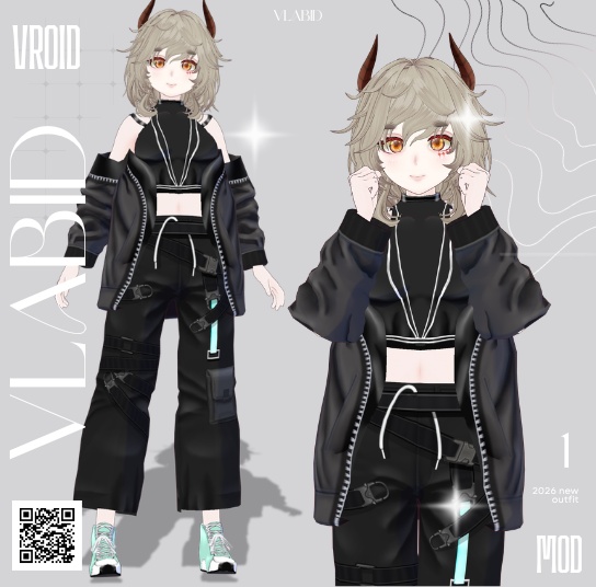 Cyber suit Girl VRoid VRoid Studio VRoid Clothes VRoid Hub VRoid Texture Customitem VTuber Clothing Virtual Youtuber