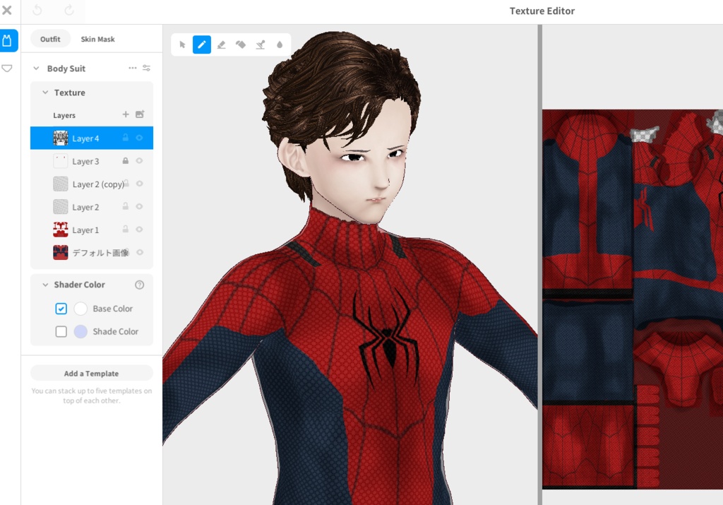 custom vroid clothes WEB hero Inspired Suit vtuber fanart suit