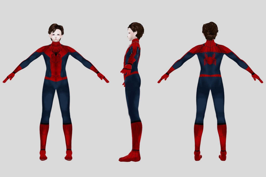 custom vroid clothes WEB hero Inspired Suit vtuber fanart suit