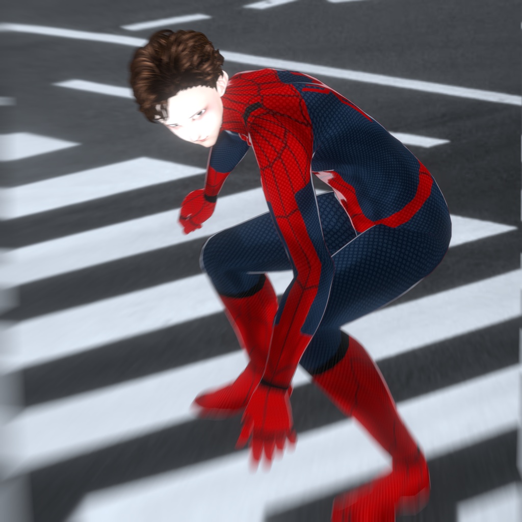 custom vroid clothes WEB hero Inspired Suit vtuber fanart suit