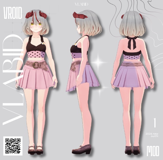 VRoid Clothes| VRoid Costume| VRoid Texture| Daily Outfit| VTuber Assets| Customitem| Cosplay Outfit| Virtual Youtuber| Kawaii Cute Outfit