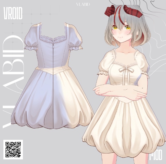 VRoid Clothes VRoid Costume Daily Outfit VRoid Customitems Kawaii Outfit Dress Cute Outfit Dress Cosplay