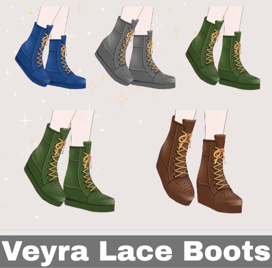 Lace Boots VRoid|VRoid Studio|VRoid Shoes|VRM|VRoid Texture|VRoid Accecoris|VRM Asset|VTuber Asset|VRoid Cosplay|Customitem|